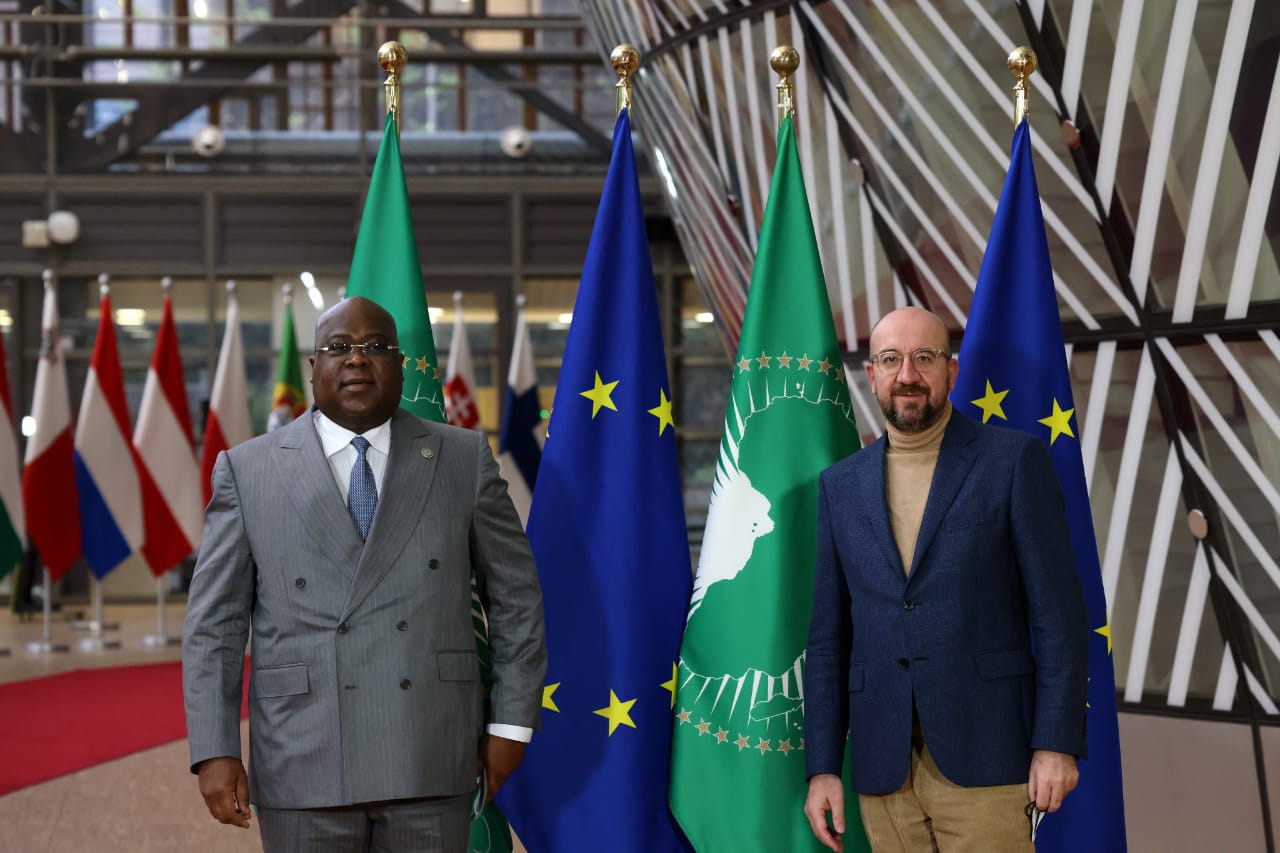 Le président Félix Tshisekedi participe aux préparatifs du Sommet UE-UA à Bruxelles