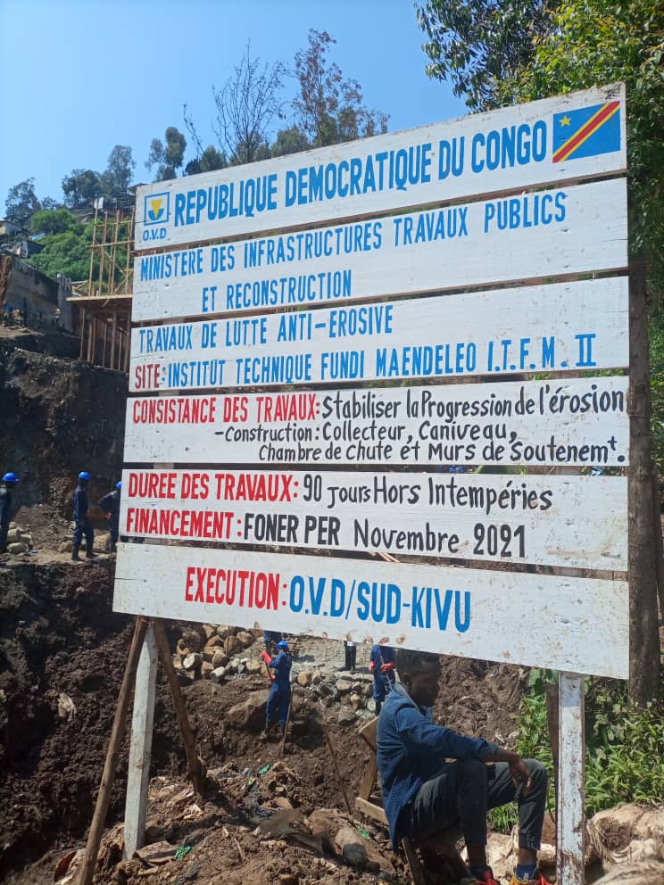 Sud-Kivu : Réhabilitation du Ravin de la Colline de LITFM à Kadutu