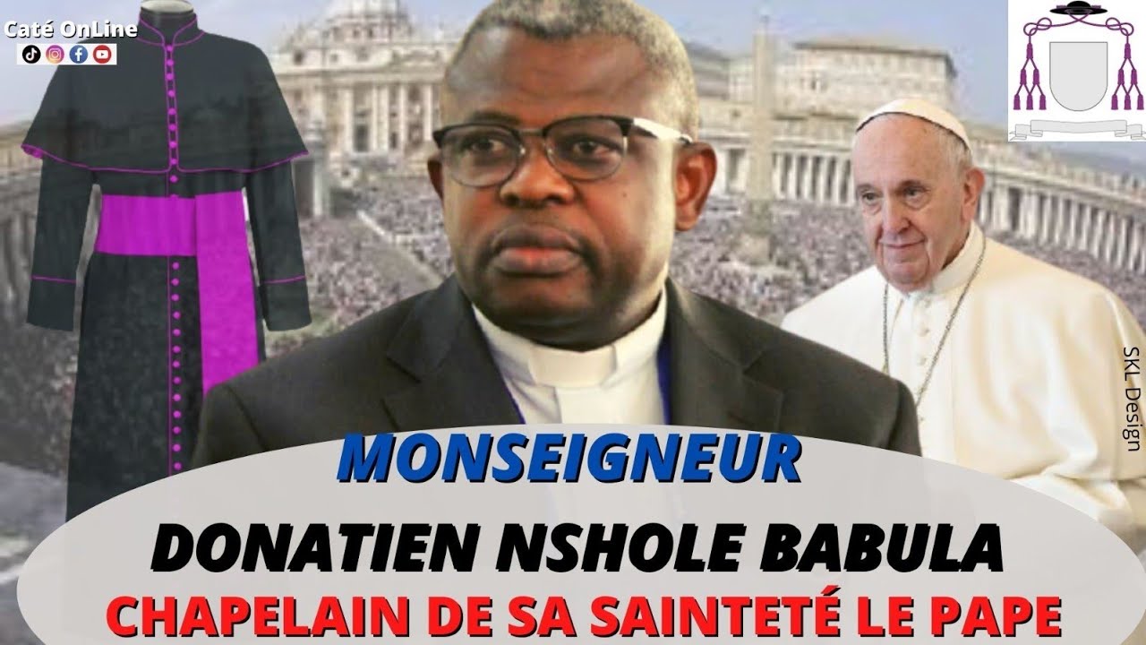 L’Abbé Nshole nommé Chapelain de Sa Sainteté,  devient Monseigneur 