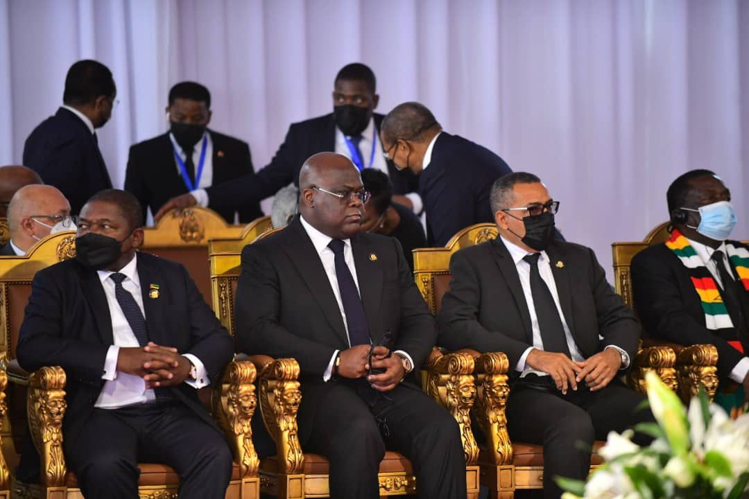 Le Président Félix Tshisekedi a assisté à l’inhumation de feu Eduardo Dos Santos