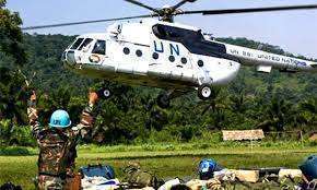 Nord-Kivu : un hélicoptère de la Monusco essuie des tirs, un casque bleu tué et un autre blessé