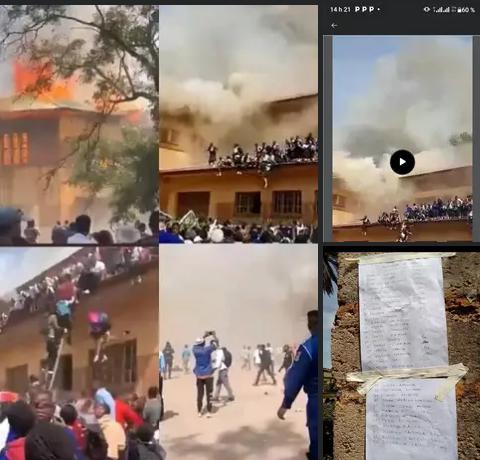Kolwezi-incendie lycée Mwanga: sous le coup de l’émotion, des enfants en péril se bousculent et sautent en cascade de l’étage