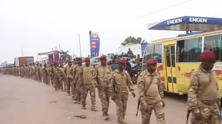 Marche d’endurance des militaires de la Garde Républicaine ce samedi 22 juillet à Kinshasa