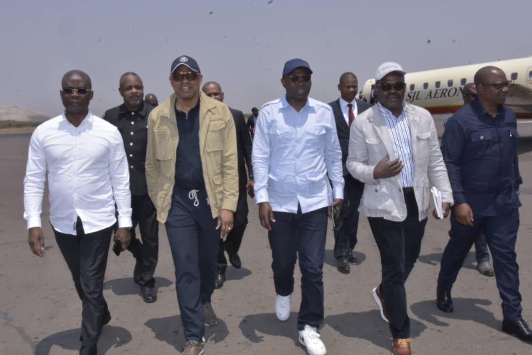 Arrivée des ministres Nicolas Kazadi, Julien Paluku Kahongya, José Panda et Jean-Lucien Bussa au Haut-Katanga