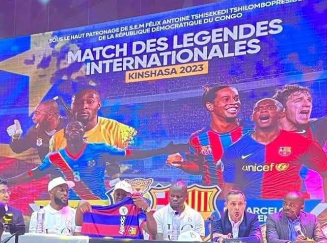 Spectacle inoubliable du match de gala des légendes du FC Barcelone Vs celles des Léopards de la RDC