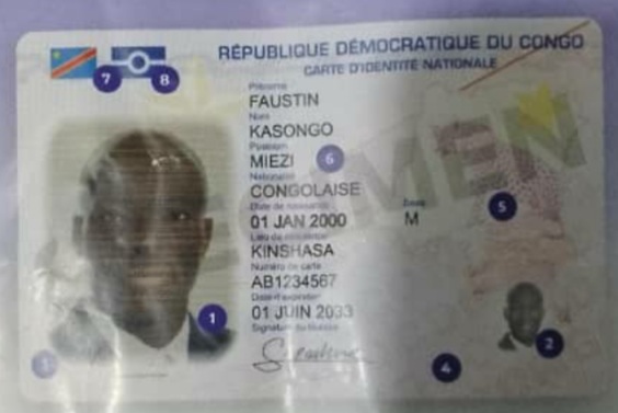 RDC: Voici comment se présente la carte d’identité congolaise