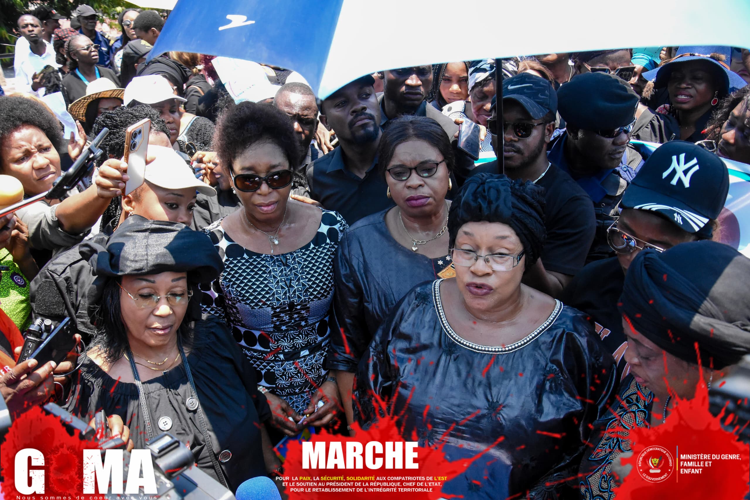 Marche pour la paix: « Tant qu’il y aura la guerre à l’Est du pays, les femmes se lèveront toujours pour marcher et dénoncer », ( Mémo Min.Genre)