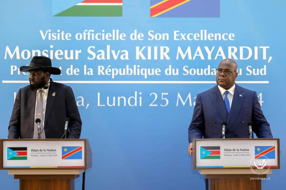 Crise sécuritaire dans l’est de la RDC: les présidents Félix Tshisekedi et Salva Kiir appellent au respect des accords de paix