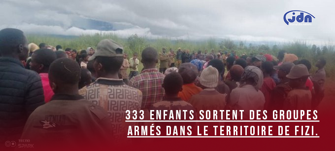 333 enfants sortent des groupes armés dans le territoire de Fizi
