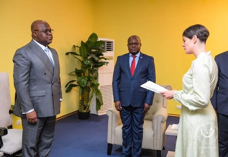 Des ambassadeurs accrédités en RDC présentent leurs lettres de créance au Chef de l’État Félix Tshisekedi