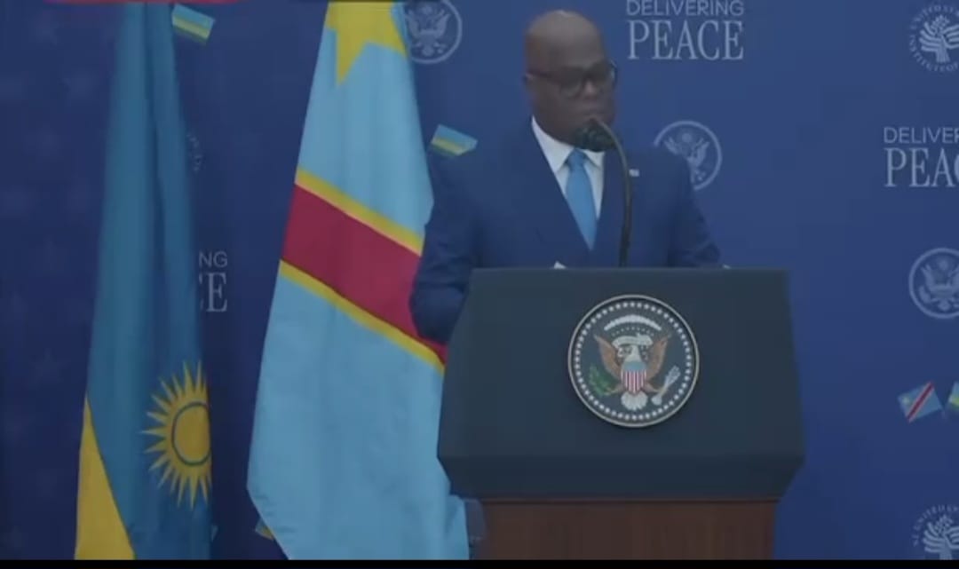 RDC-Rwanda: Voici les grandes lignes du mot du président Félix Tshisekedi après la signature de l&rsquo;accord de Washington