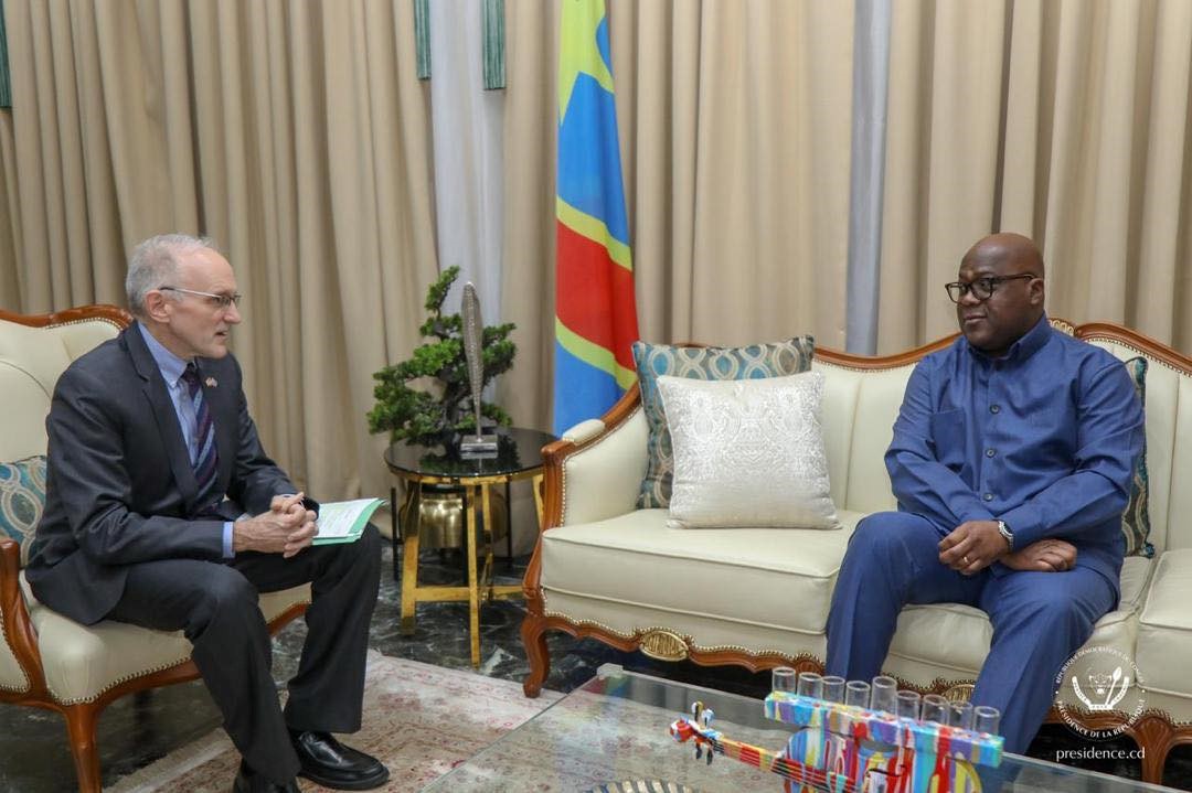RDC–USA : Félix Tshisekedi échange avec le diplomate américain Ian J. McCary sur la paix et le partenariat stratégique