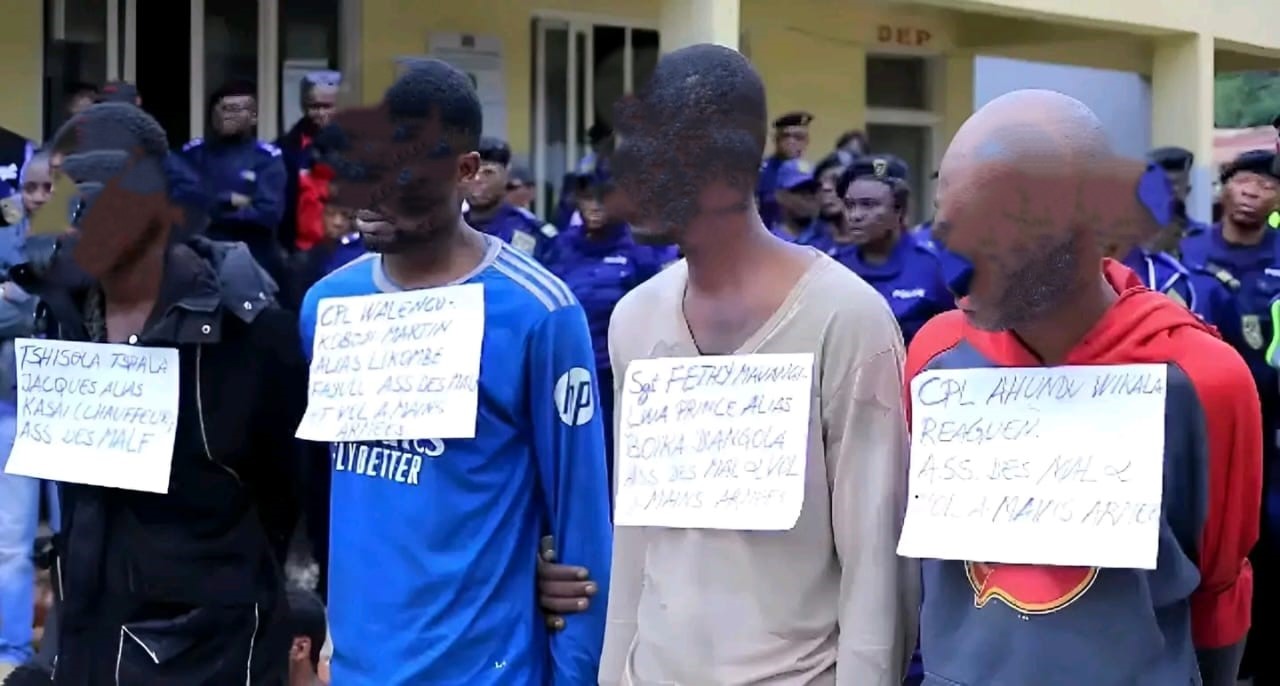Haut-Katanga : la PNC démantèle un réseau criminel et présente 39 suspects à Lubumbashi
